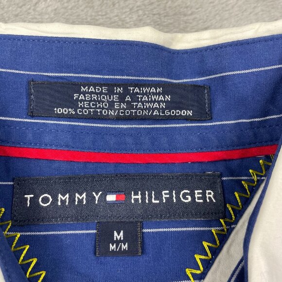 Vintage Tommy Hilfiger Sailing Gear Short Sleeve Button Down Shirt Men's Medium - Picture 7 of 11